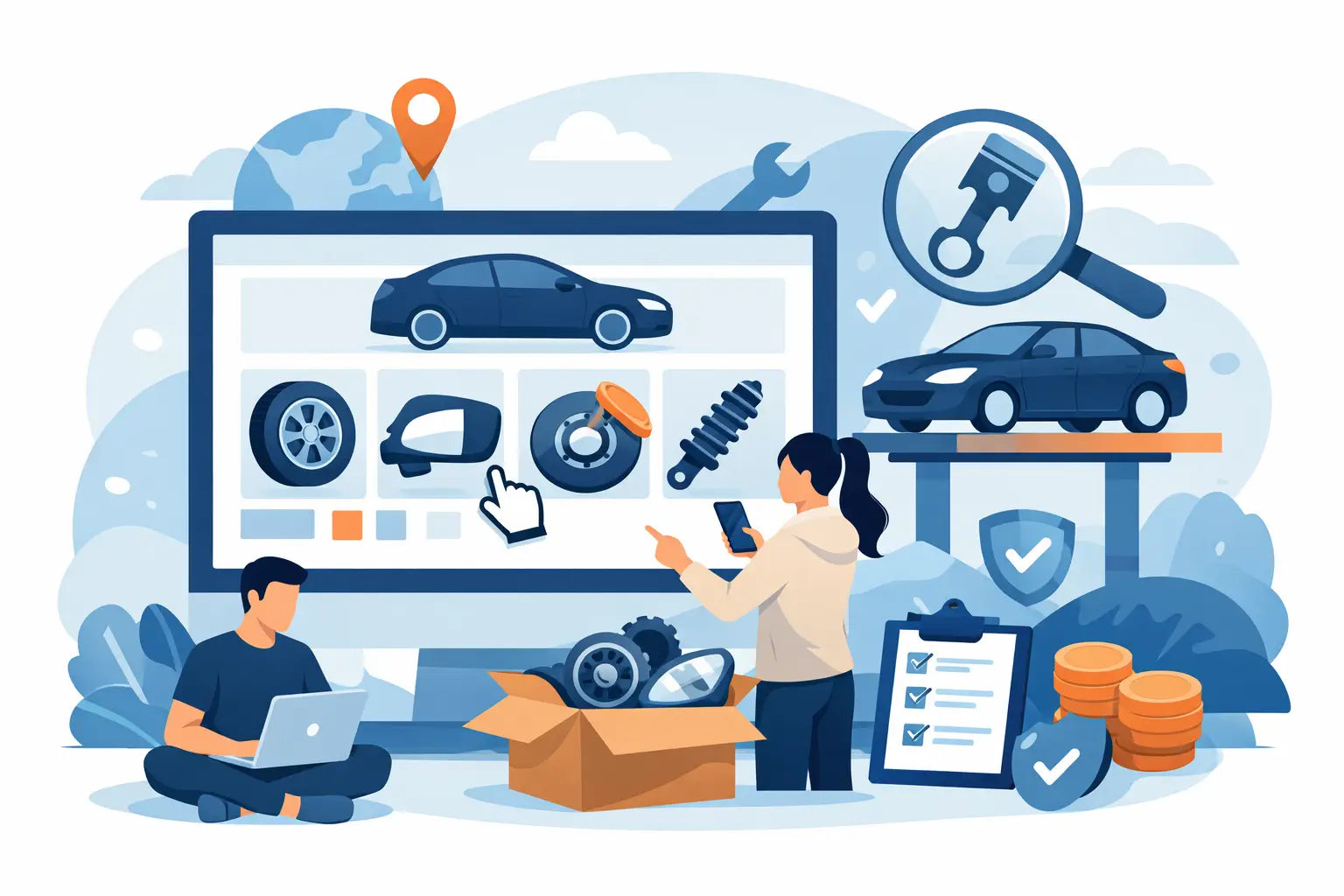 Cómo comprar autopartes usadas online sin fallar