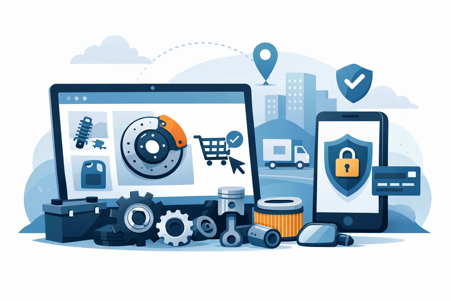 Autopartes facturadas en línea: compra segura