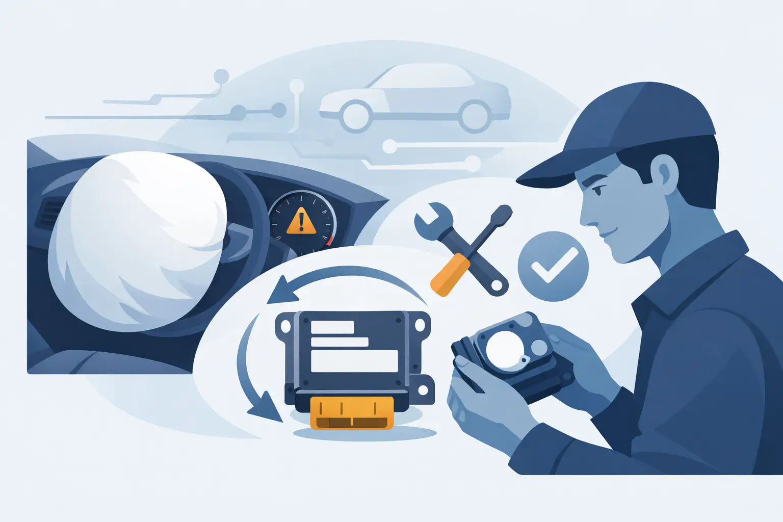 Reset de módulo de airbag: qué revisar