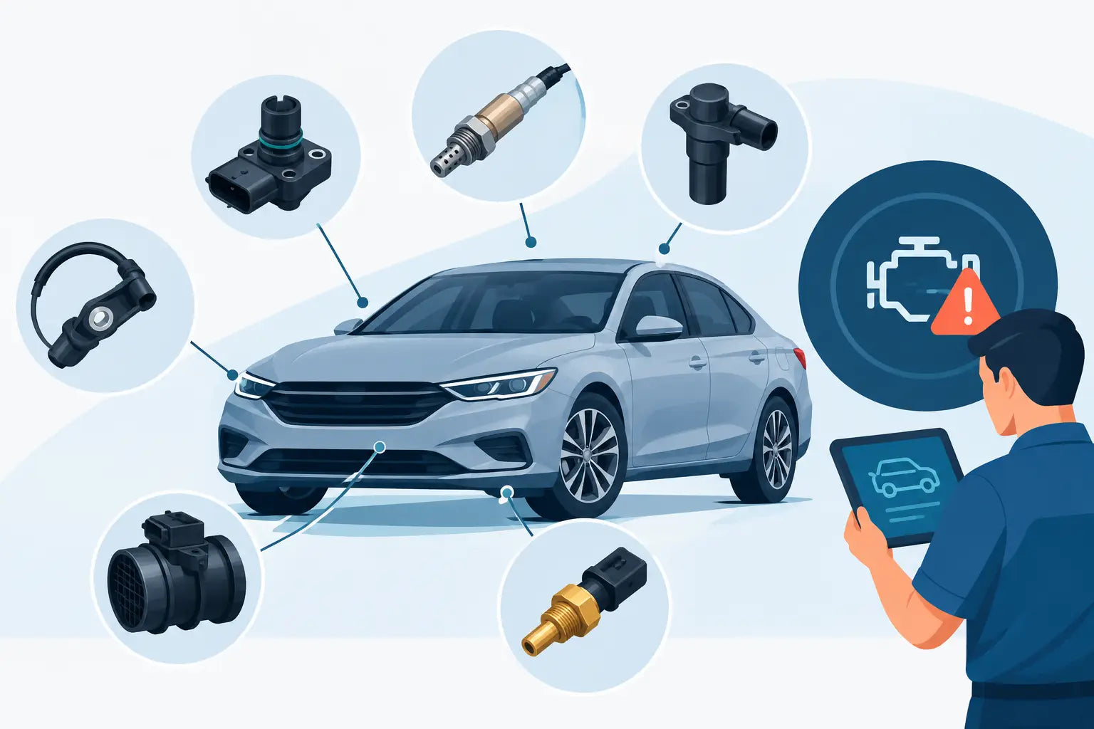 Sensores automotrices y sus fallas comunes