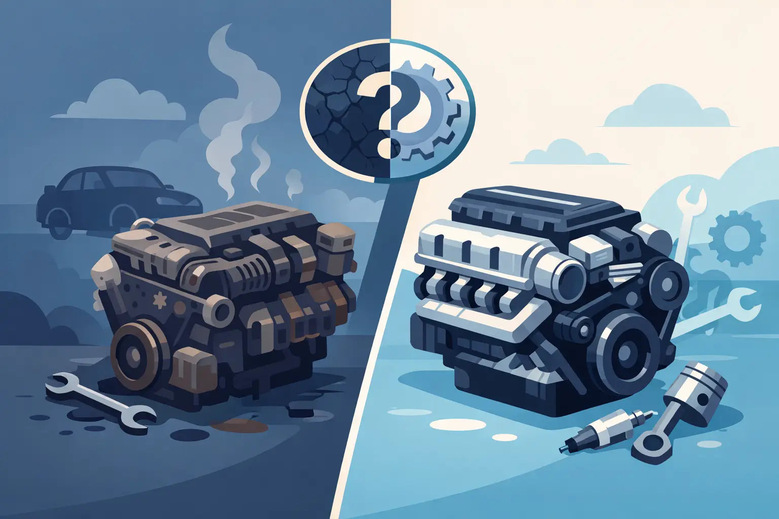 Motor usado vs reconstruido: qué conviene