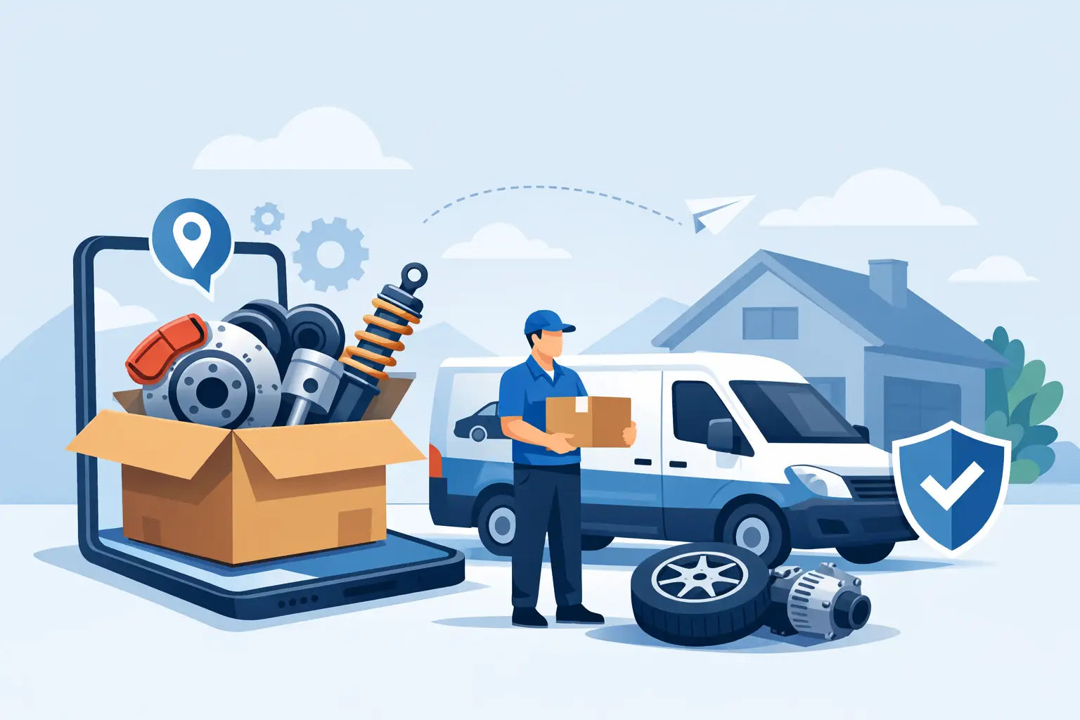 Envío de autopartes a domicilio sin riesgos