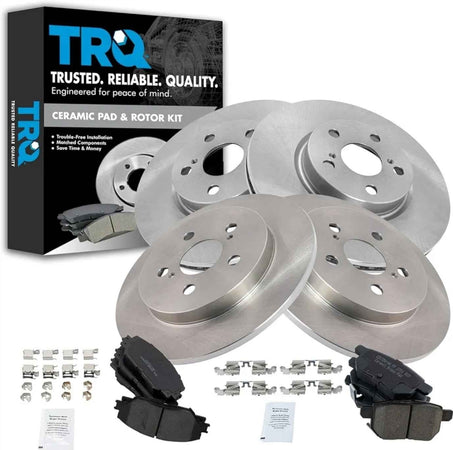 Set de discos y balatas delanteros y traseros para Toyota Corolla 2010 a 2019